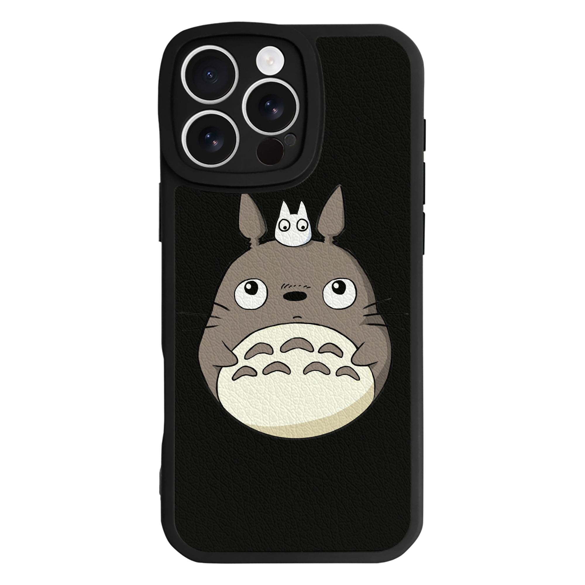 （画像用） となりのトトロ 草壁メイ 草壁サツキ My Neighbor Totoro Satsuki Kusakabe Mei Kusakabe 【iPhone 16シリーズ対応】シリコンスマホケース（レザー調） 材質：シリコン